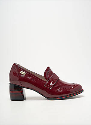 Mocassins matière lisse talon de 4 à 6cm violet LAURA VITA femme