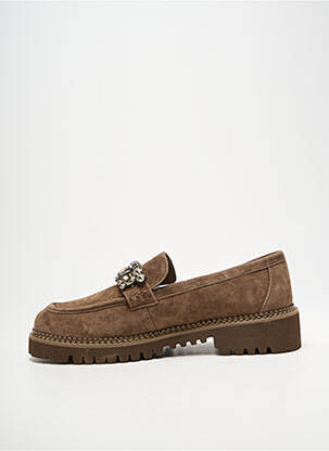 Mocassins bout rond talon plat jusqu'à 3cm marron LODI femme