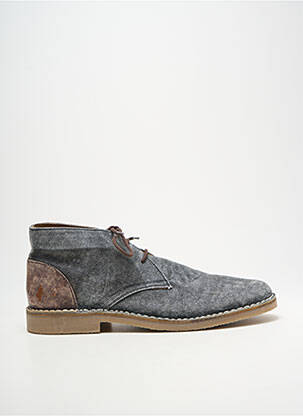 Bottines/boots fermeture lacets talon bas gris MCS homme