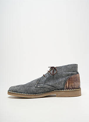 Bottines/boots fermeture lacets talon bas gris MCS homme