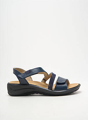 Sandales/nu pieds tissage satiné talon de 4 à 6cm bleu JOSEF SEIBEL femme