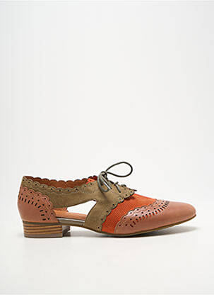 Derbies type de semelle amortissante talon plat jusqu'à 3cm orange MAM'ZELLE femme