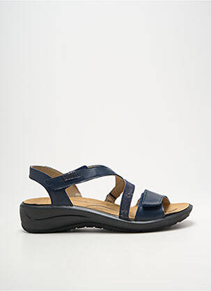 Sandales/nu pieds tissage satiné talon de 4 à 6cm bleu JOSEF SEIBEL femme