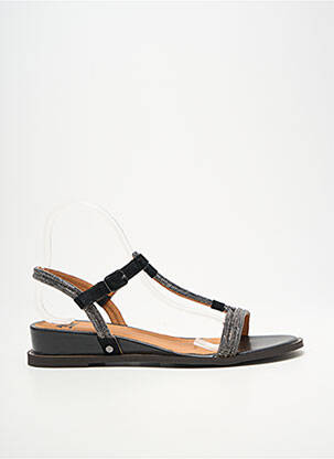 Sandales/nu pieds tissage satiné talon plat jusqu'à 3cm noir MAM'ZELLE femme