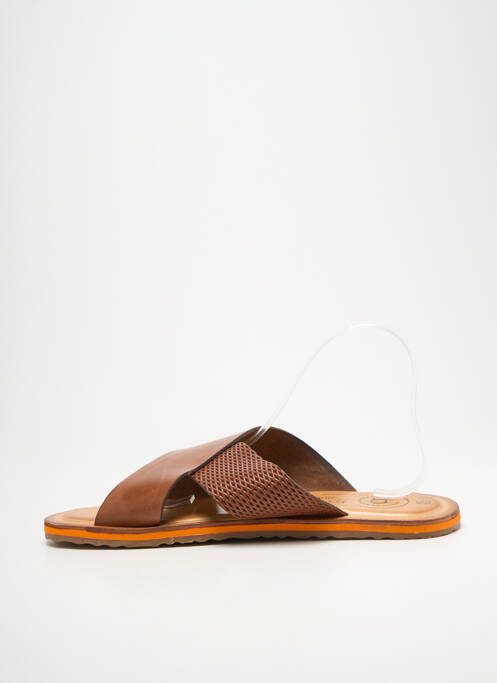 Mules/sabots bout ouvert talon plat jusqu'à 3cm marron BUGATTI femme