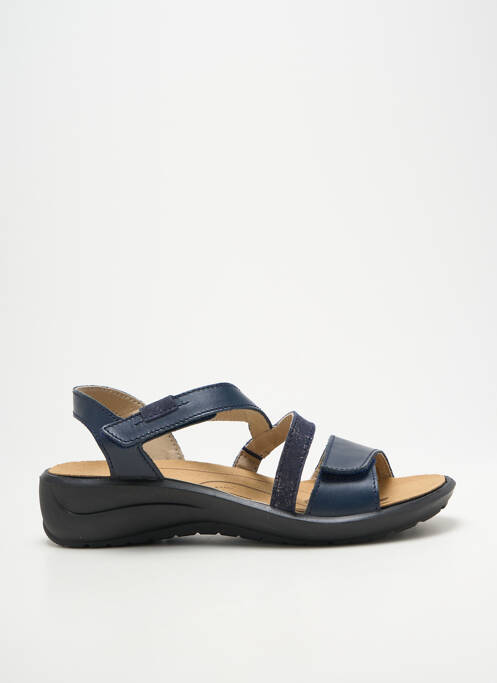 Sandales/nu pieds tissage satiné talon de 4 à 6cm bleu JOSEF SEIBEL femme