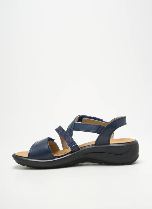 Sandales/nu pieds tissage satiné talon de 4 à 6cm bleu JOSEF SEIBEL femme