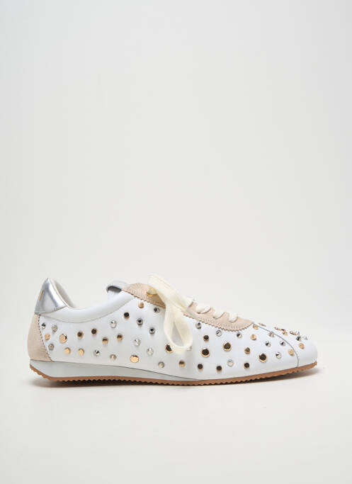 Baskets semelle amovible talon plat jusqu'à 3cm blanc LODI femme