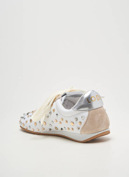Baskets semelle amovible talon plat jusqu'à 3cm blanc LODI femme