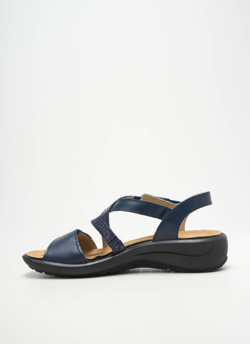 Sandales/nu pieds tissage satiné talon de 4 à 6cm bleu JOSEF SEIBEL femme