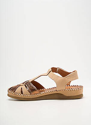 Sandales/nu pieds tissage satiné talon plat jusqu'à 3cm beige ALTEX femme