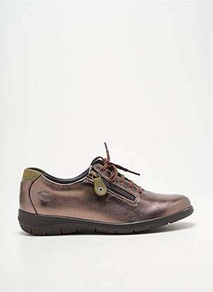 Chaussures de confort tissage satiné talon plat jusqu'à 3cm marron SWEDI femme