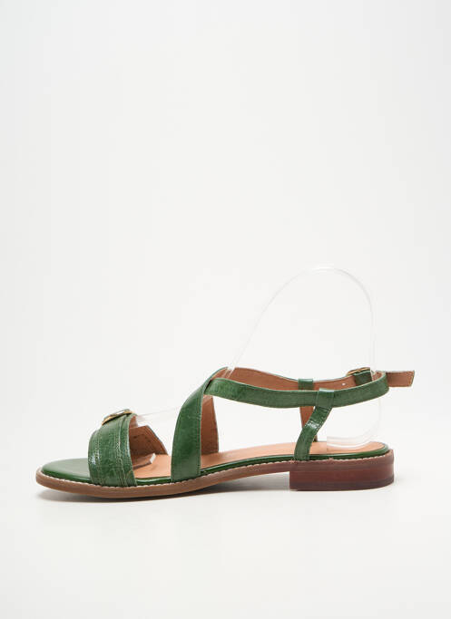 Sandales/nu pieds chiquet talon plat jusqu'à 3cm vert EMILIE KARSTON femme