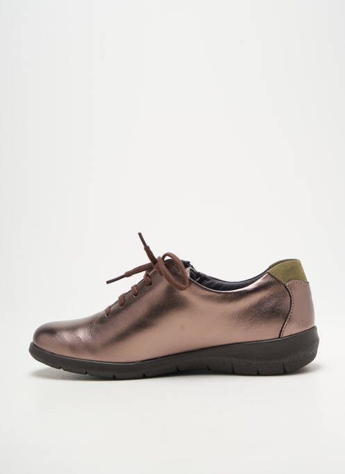 Chaussures de confort tissage satiné talon plat jusqu'à 3cm marron SWEDI femme