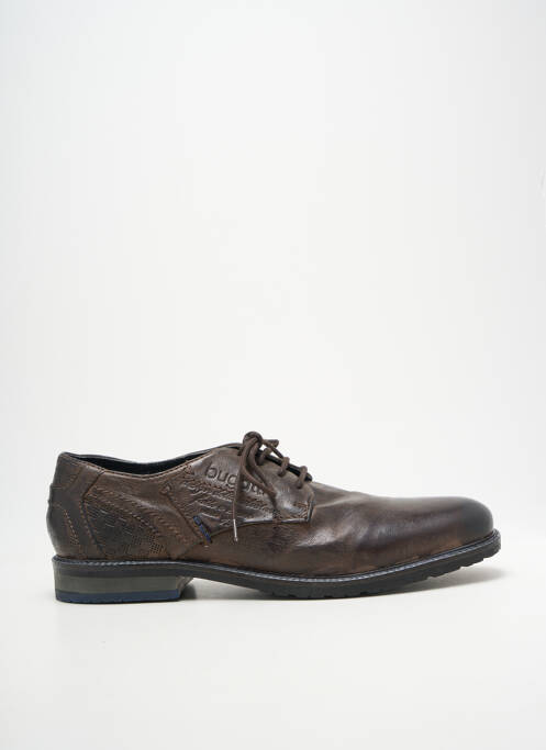 Derbies bout rond talon bas marron BUGATTI homme