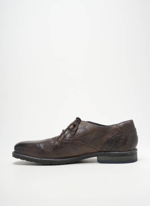 Derbies bout rond talon bas marron BUGATTI homme