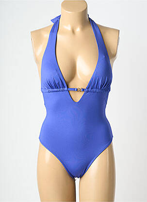 Maillot de bain 1 pièce stretch haut soutien-gorge moulé bleu BANANA MOON femme