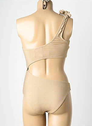 Maillot de bain 1 pièce stretch haut soutien-gorge moulé or LES TROPEZIENNES PAR M.BELARBI femme