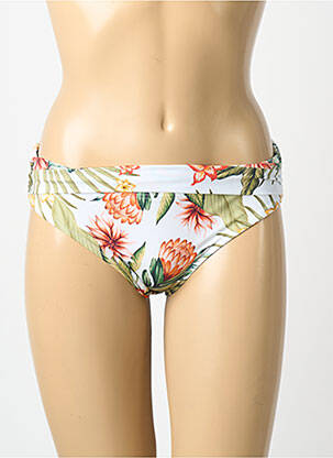 Bas de maillot de bain imprimé fantaisie culotte blanc BANANA MOON femme
