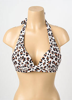 Haut de maillot de bain stretch haut soutien-gorge push-up beige BANANA MOON femme