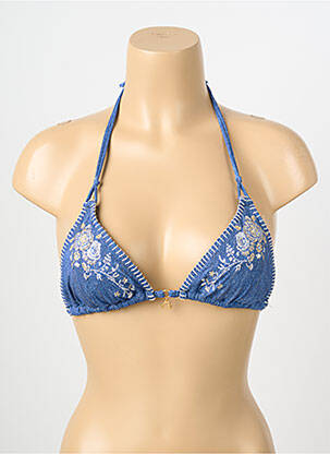 Haut de maillot de bain stretch haut triangles bleu BANANA MOON femme