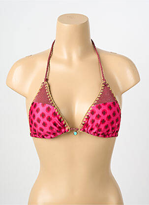 Haut de maillot de bain stretch haut triangles rose BANANA MOON femme