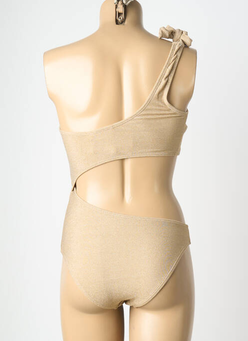 Maillot de bain 1 pièce stretch haut soutien-gorge moulé or LES TROPEZIENNES PAR M.BELARBI femme