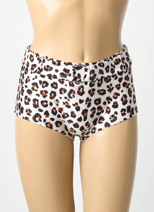 Bas de maillot de bain stretch short beige BANANA MOON femme