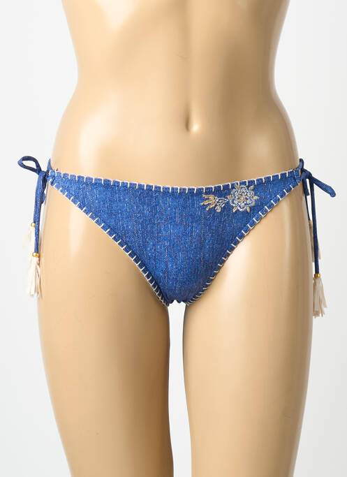 Bas de maillot de bain stretch bikini bleu BANANA MOON femme