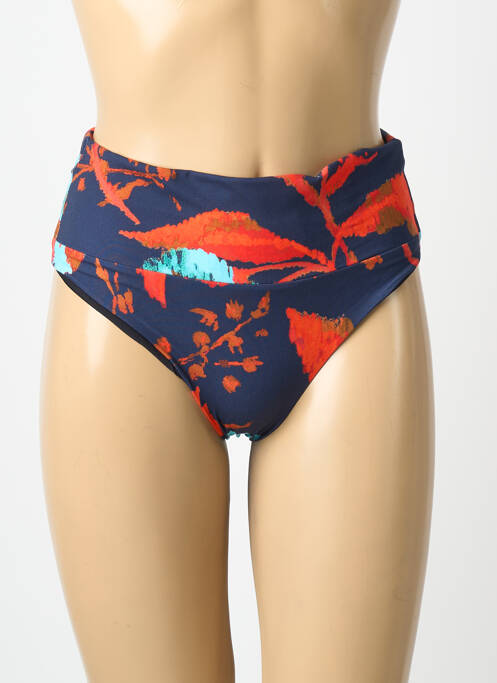 Bas de maillot de bain imprimé fantaisie culotte bleu CHANTELLE femme