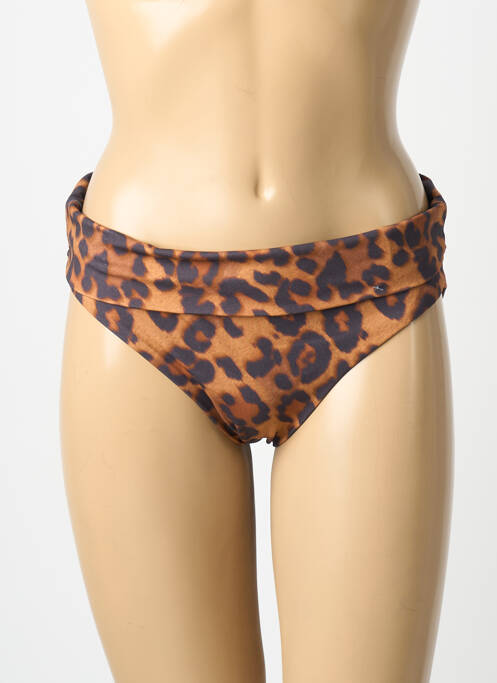 Bas de maillot de bain stretch culotte marron CHANTELLE femme