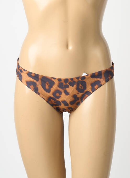 Bas de maillot de bain stretch culotte marron CHANTELLE femme