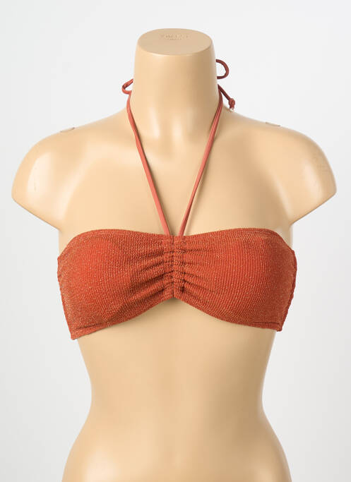 Haut de maillot de bain stretch haut bandeau orange LES TROPEZIENNES PAR M.BELARBI femme