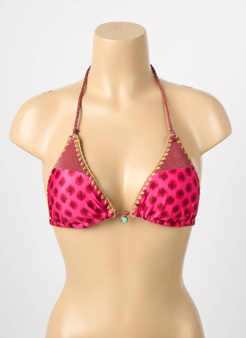 Haut de maillot de bain stretch haut triangles rose BANANA MOON femme