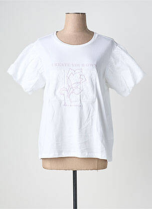 T-shirt coupe droite manches courtes blanc TIFFOSI femme
