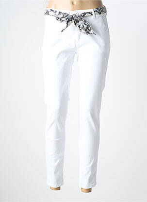Pantalon slim poches blanc LE TEMPS DES CERISES femme