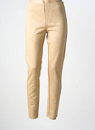 Pantalon slim taille élastique beige SOYACONCEPT femme
