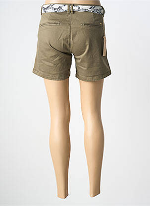 Short fermeture zippée sous rabat boutonné vert LE TEMPS DES CERISES femme