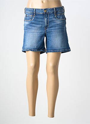Short tissage denim bleu LE TEMPS DES CERISES femme