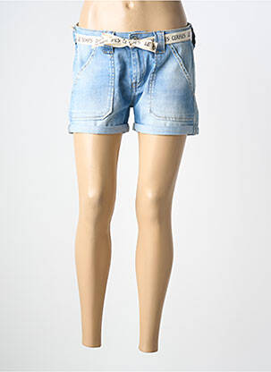 Short tissage denim bleu LE TEMPS DES CERISES femme