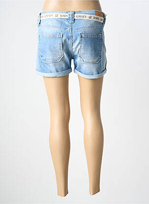 Short tissage denim bleu LE TEMPS DES CERISES femme