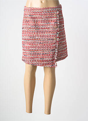 Jupe courte coupe droite rouge JUS D'ORANGE femme