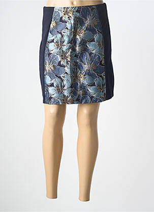 Jupe courte coupe droite bleu JUS D'ORANGE femme