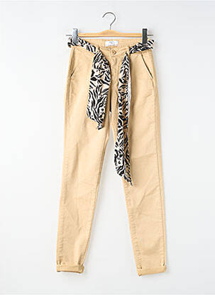 Pantalon slim poches beige LE TEMPS DES CERISES femme