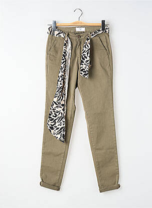 Pantalon slim poches vert LE TEMPS DES CERISES femme
