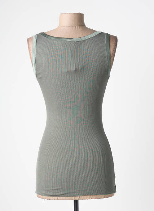 Top coupe cintrée sans manche vert SOYACONCEPT femme