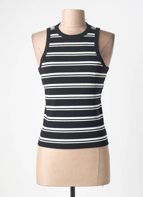 Top imprimé fantaisie sans manche noir TIFFOSI femme