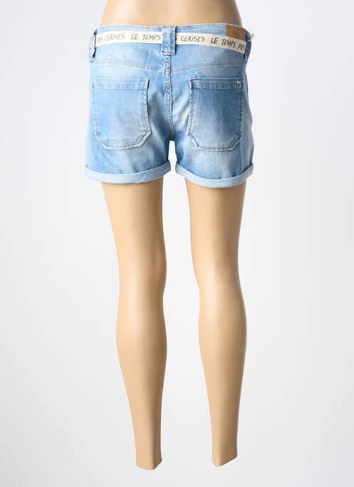 Short tissage denim bleu LE TEMPS DES CERISES femme