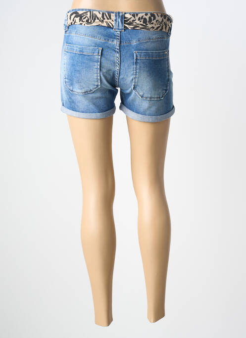 Short tissage denim bleu LE TEMPS DES CERISES femme