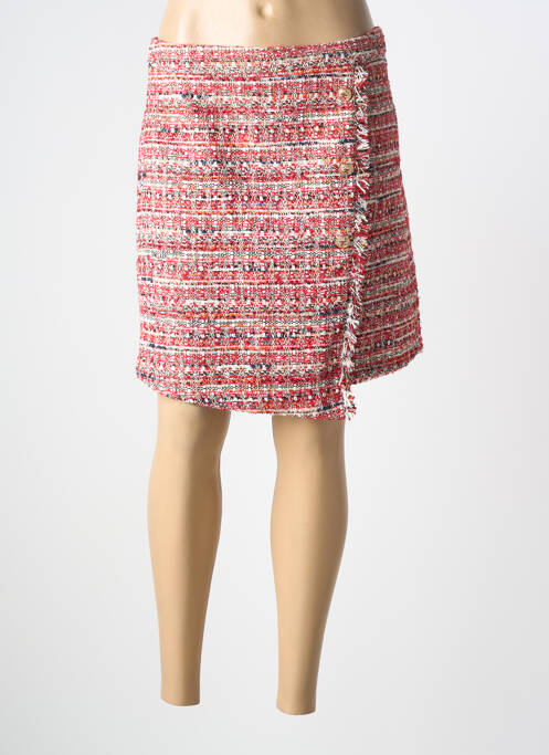 Jupe courte coupe droite rouge JUS D'ORANGE femme
